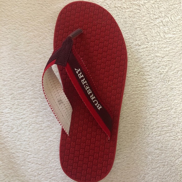 Burberry Red Flip Flops - Picture 3 of 4